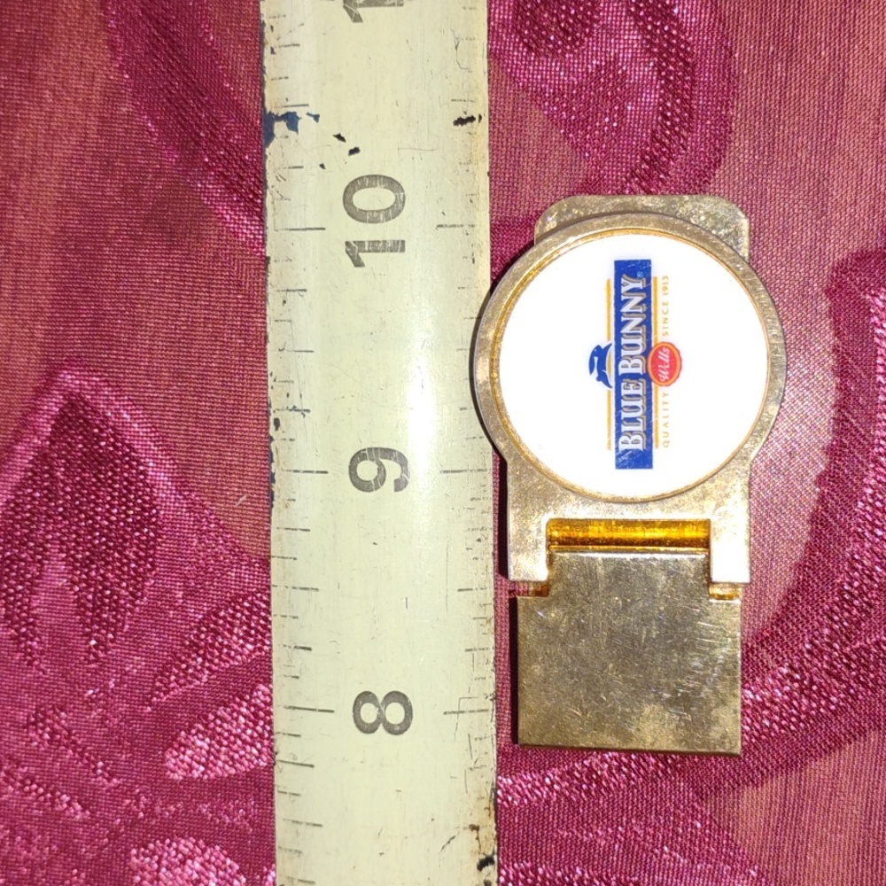 🐇 Vintage Wells BLUE BUNNY GOLD MONEY CLIP